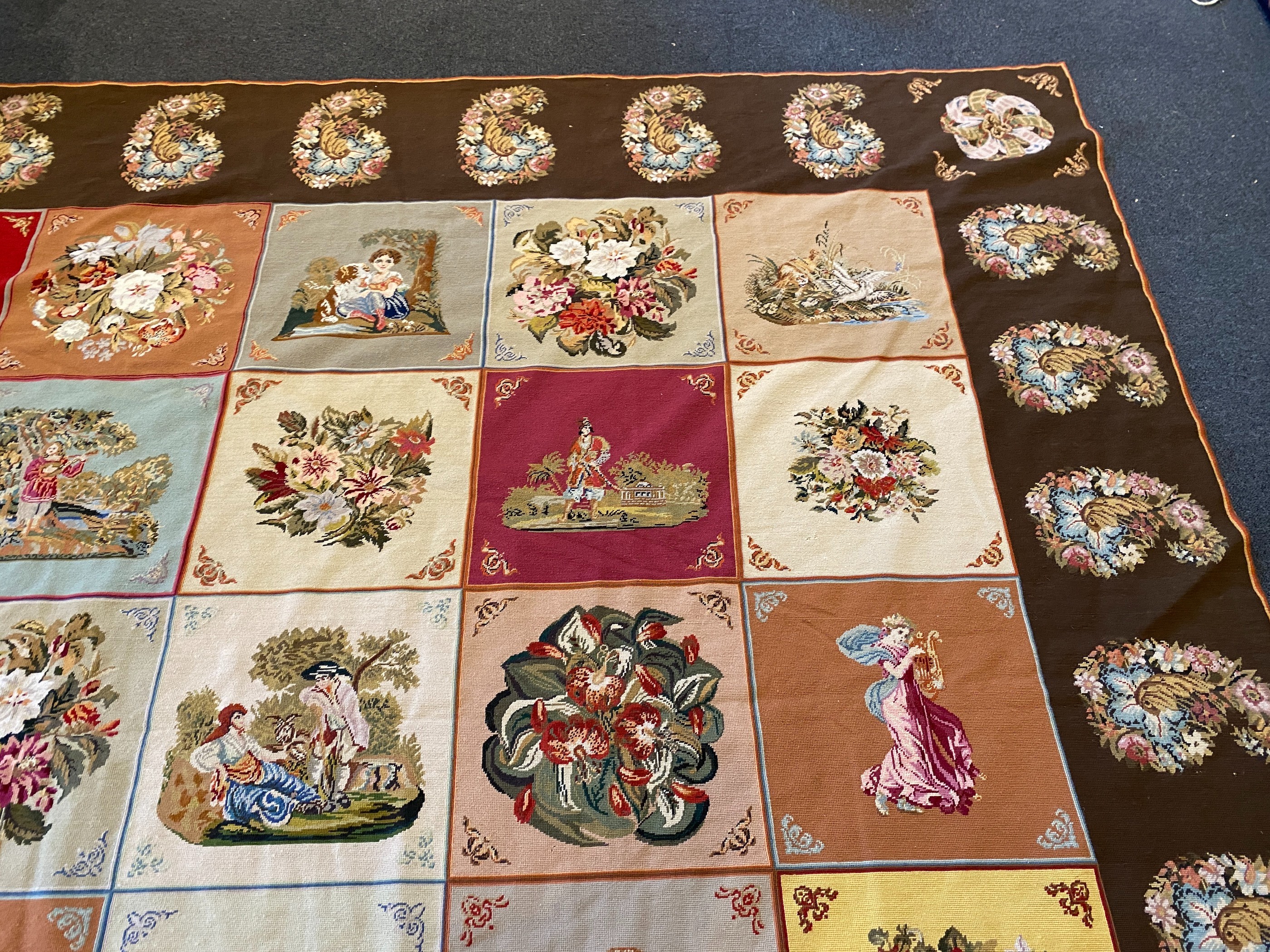 An English needlepoint carpet, 392 x 292cm